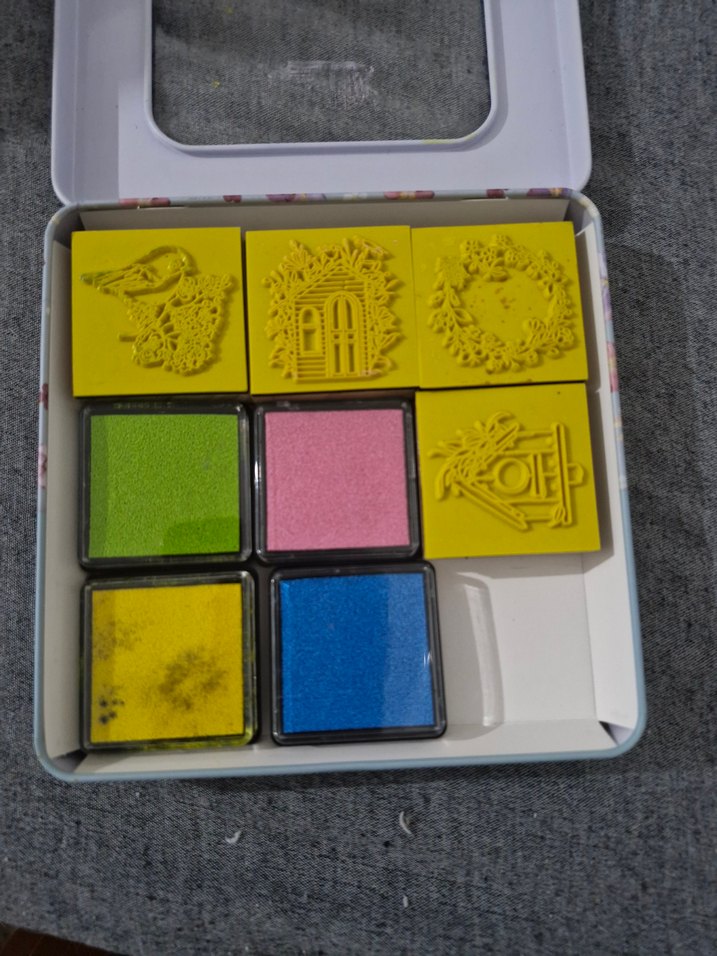 4'lü Pastel Renkli Ahşap Damga Seti - Görsel 2