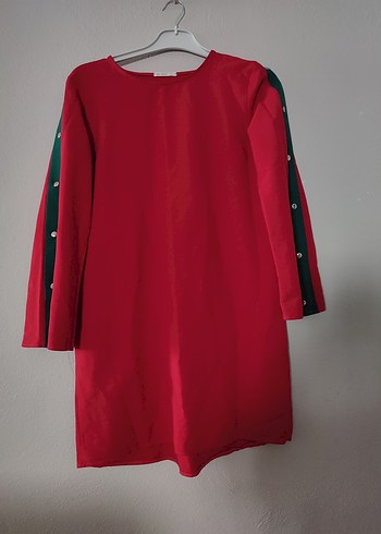 Diğer Düğmeli Siyah Midi Tunik