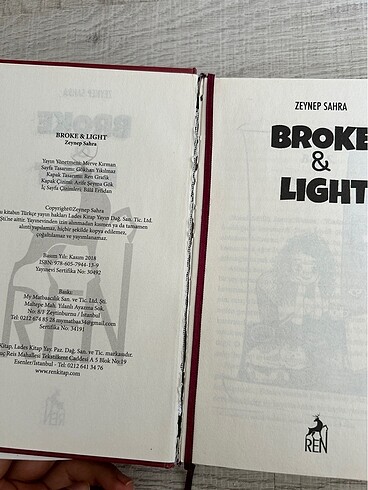 Diğer broke and light kitap (ciltli)