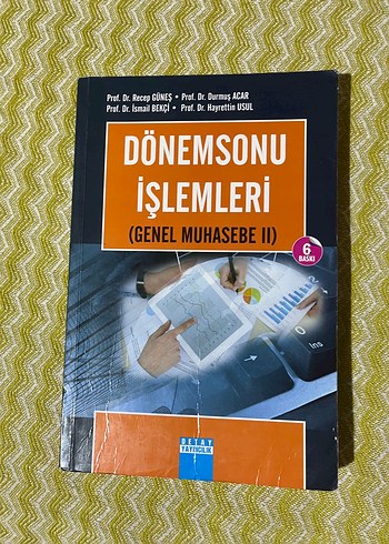 Dönemsonu İşlemleri (Genel Muhasebe II) Kitap, durmuş acar