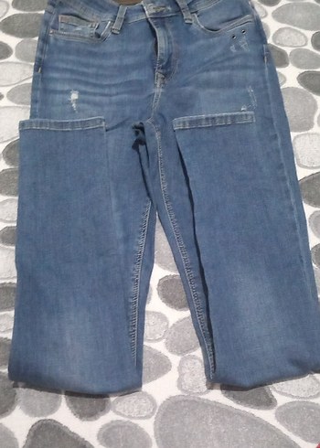 Kadın Mavi Denim Günlük Kot Pantolon