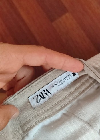 40 Beden ZARA Bej Regular Fit Erkek klasik Pantolon