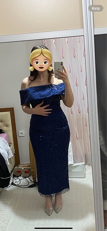xl Beden Midi boy nişan abiyesi