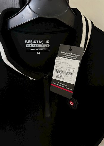 m Beden siyah Renk Beşiktaş Siyah Fermuarlı Erkek Polo Tshirt