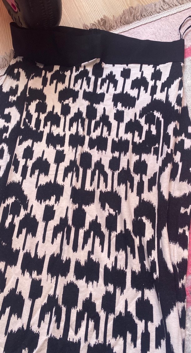 Desenli Kürklü Uzun Hamile Eteği - Görsel 3