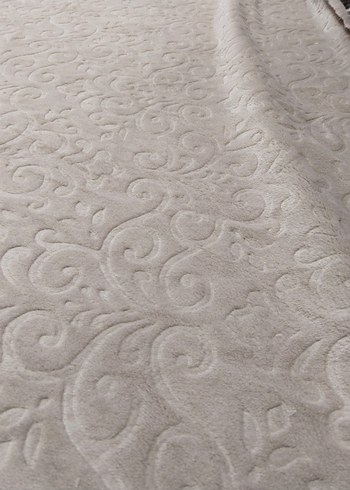 Gri Soyut Desenli Klasik Halı örtüsü - Görsel 2