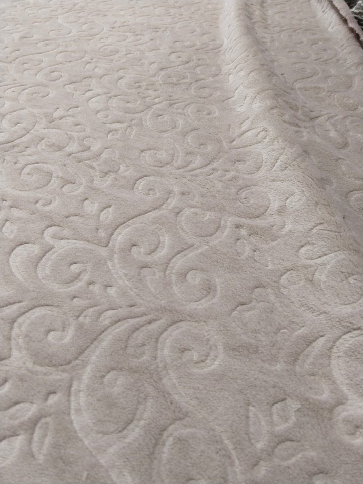 Gri Soyut Desenli Klasik Halı örtüsü - Görsel 2