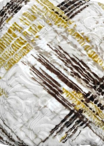 Çağdaş Tarzda Parlak Kahverengi Soyut Halı örtüsü - Görsel 2