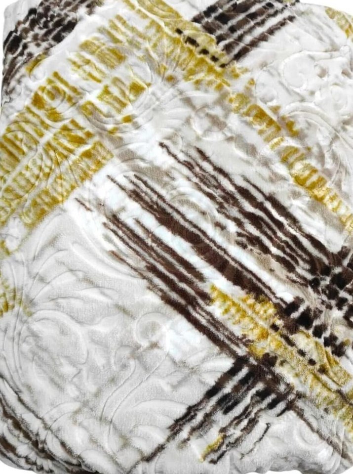 Çağdaş Tarzda Parlak Kahverengi Soyut Halı örtüsü - Görsel 2