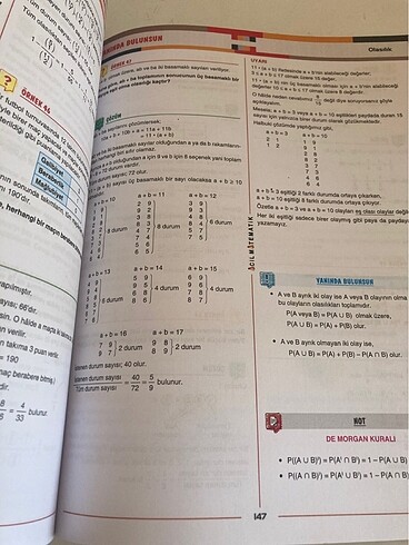  Acil matematik permütasyon kombinasyon binen olasılık fasikülü h