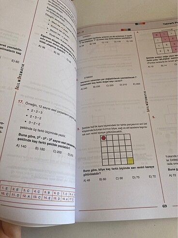  Beden Renk Acil matematik permütasyon kombinasyon binen olasılık fasikülü h