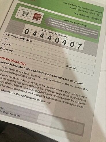  Sıfır 3D ayt fen deneme