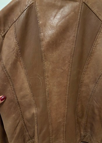 Kahverengi Deri Mont - Görsel 6