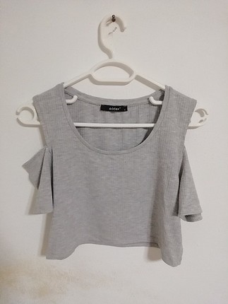 addax crop tişört omuz açık