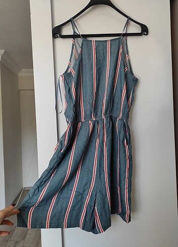 Koton Halter yaka koton çizgili tulum rahat şort