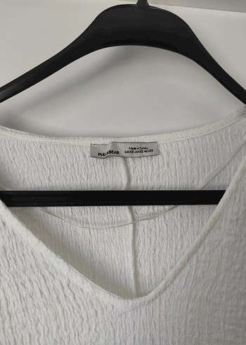 Kadın Beyaz V Yakalı Mini Elbise plaj - Görsel 2