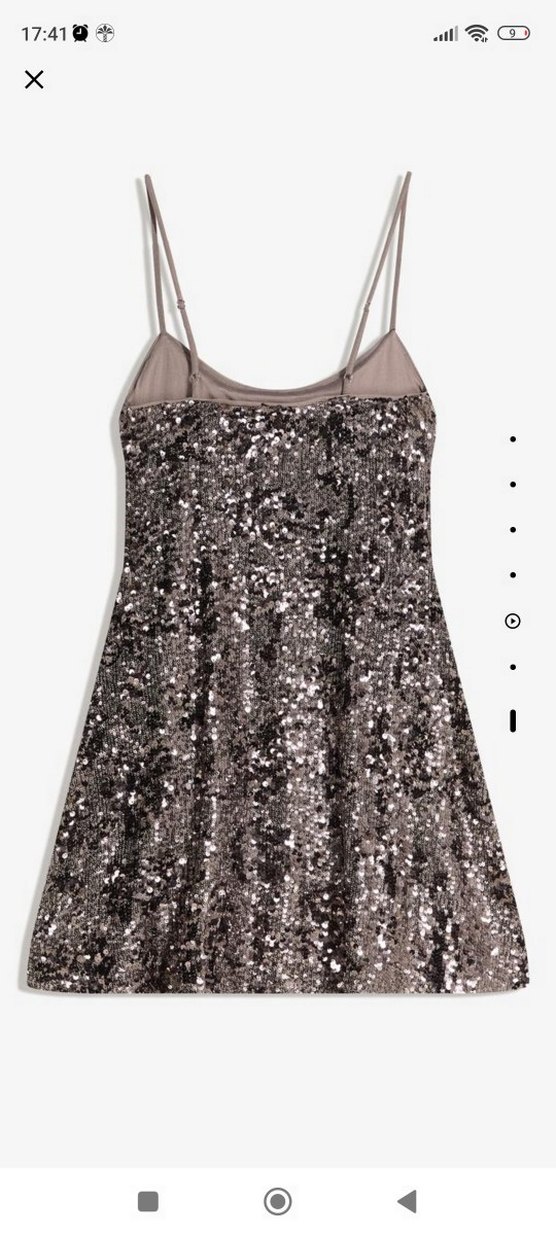 pul payetli Parlak Mini Elbise askılı gece elbisesi - Görsel 4