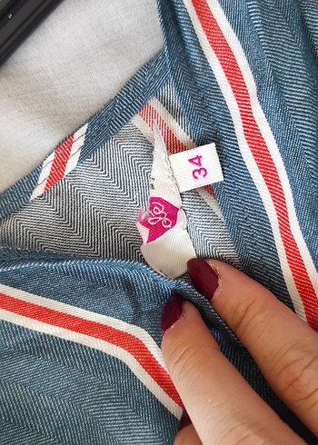 Çizgili Kumaşlı Kadın Tulum halter - Görsel 5