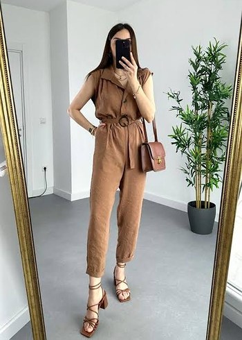 Kemerli Kahverengi Midi Tulum - Görsel 2