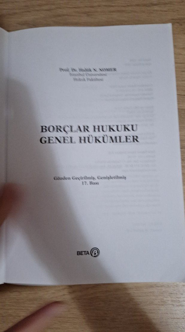 Borçlar Hukuku Genel Hükümler Kitabı - Görsel 2