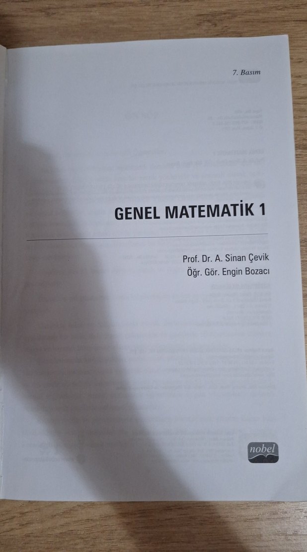 Genel Matematik 1 - Nobel, 7. Basım - Görsel 2
