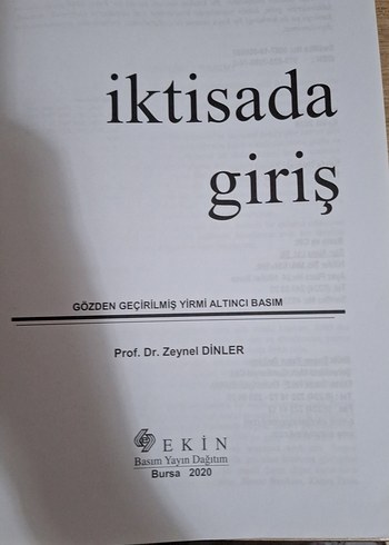 İktisada Giriş - Prof. Dr. Zeynel Dinler - Görsel 2