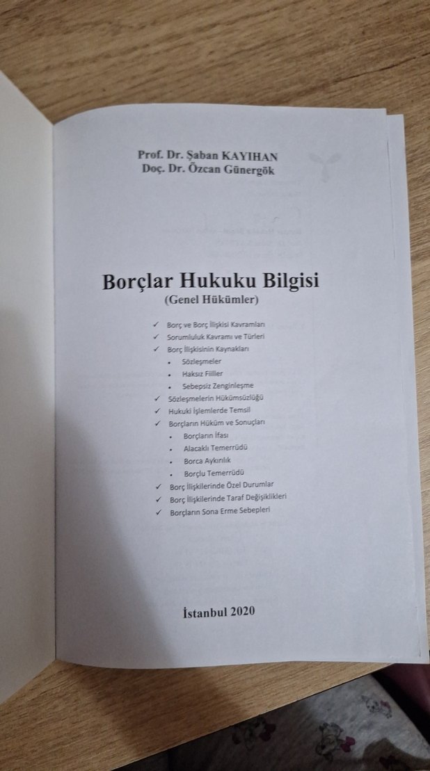 Borçlar Hukuku Bilgisi - Genel Hükümler Kitabı - Görsel 5
