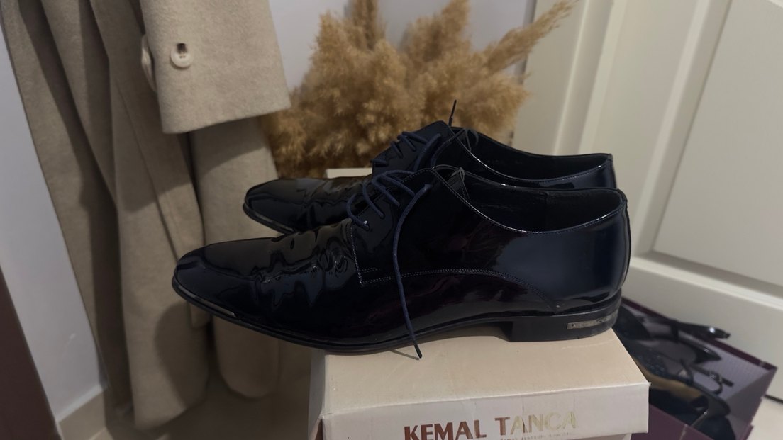 Lacivert Kemal tanca Rugan Erkek Klasik Ayakkabı - Görsel 3