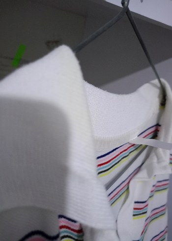 Çizgili, Polo Yaka, Kısa Kollu elbise - Görsel 2