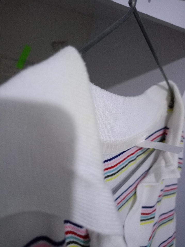 Çizgili, Polo Yaka, Kısa Kollu elbise - Görsel 2