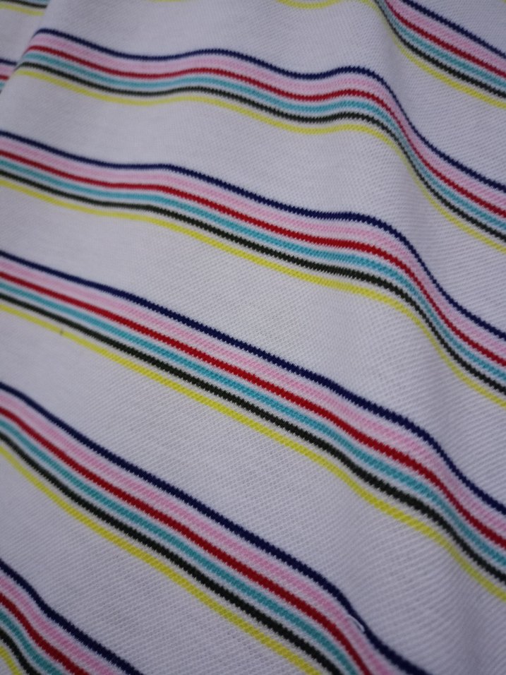 Çizgili, Polo Yaka, Kısa Kollu elbise - Görsel 3