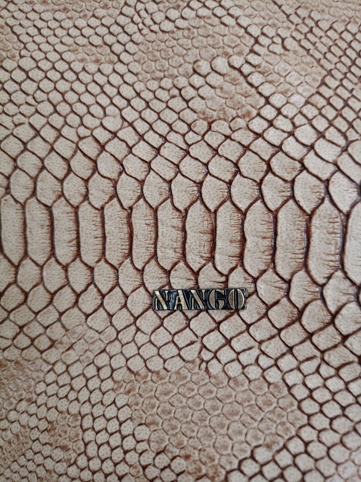 Kadın Deri Yılan Desenli Fermuarlı Çanta - Görsel 2