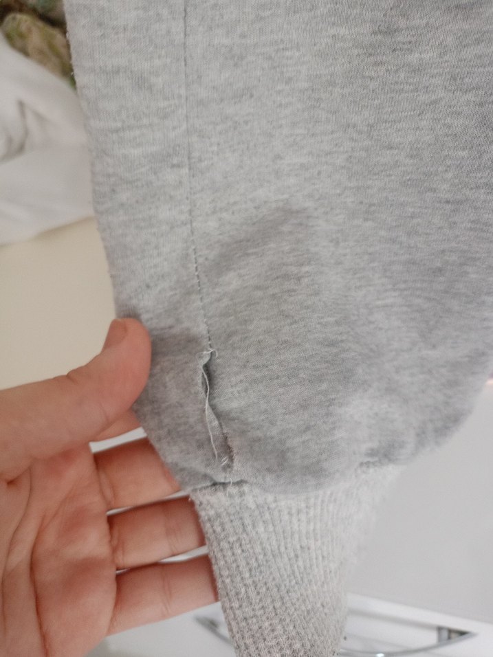 Gri Adidas Fermuarlı Kadın Eşofman Altı - Görsel 4