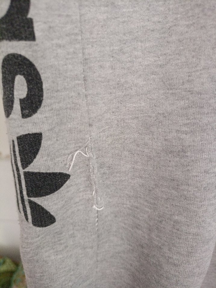 Gri Adidas Fermuarlı Kadın Eşofman Altı - Görsel 2