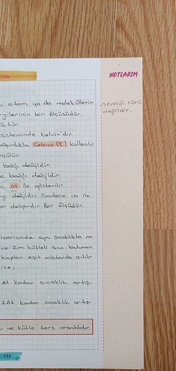  Beden Renk 9. sınıf fizik konu anlatımlı defter