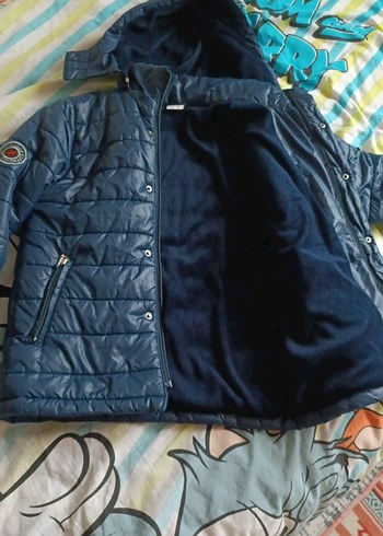 Kapüşonlu Düğmeli Erkek Çocuk Mont - Görsel 2