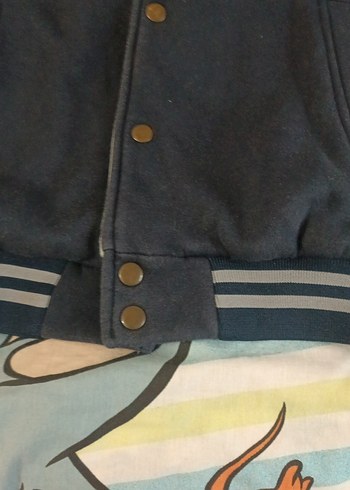 Düğmeli Çocuk Gri Sweatshirt Ceket - Görsel 3