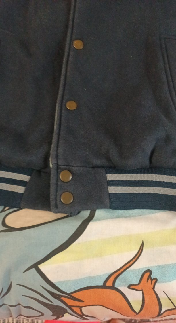 Düğmeli Çocuk Gri Sweatshirt Ceket - Görsel 3