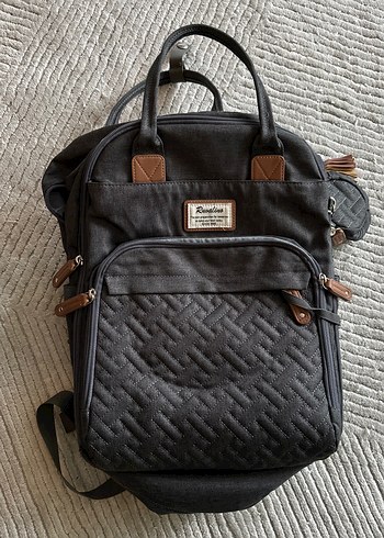 Anne Bebek Çantası Gri Renkli Termal Bölmeli - Görsel 2