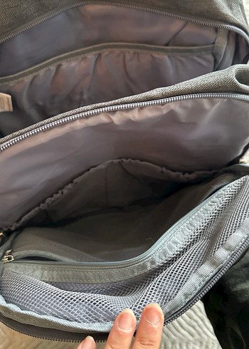 Anne Bebek Çantası Gri Renkli Termal Bölmeli - Görsel 6