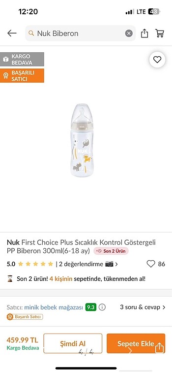 Beden çeşitli Renk Nuk 2Li biberon set