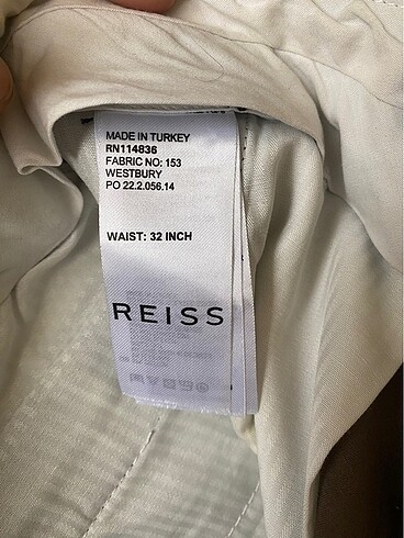 32 Beden kahverengi Renk ERKEK KUMAŞ PANTOLON REISS