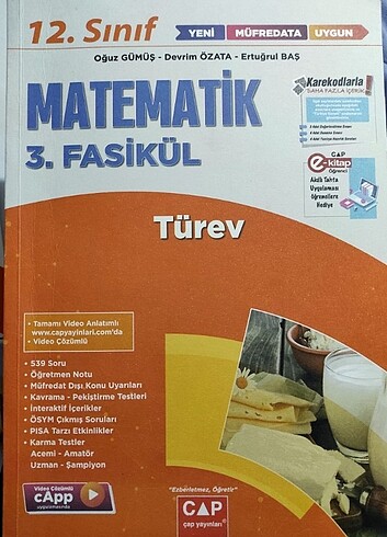 ÇAP YAYINLARI 12. SINIF TÜREV VE İNTEGRAL+ÇEMBER FASİKÜLLERİ 