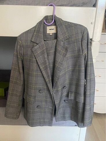 Kareli blazer ceket