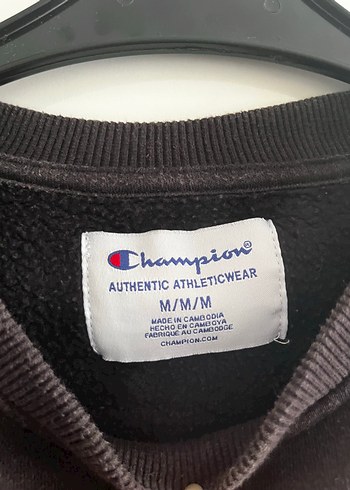 m Beden Champion Siyah Kadın Sweatshirt