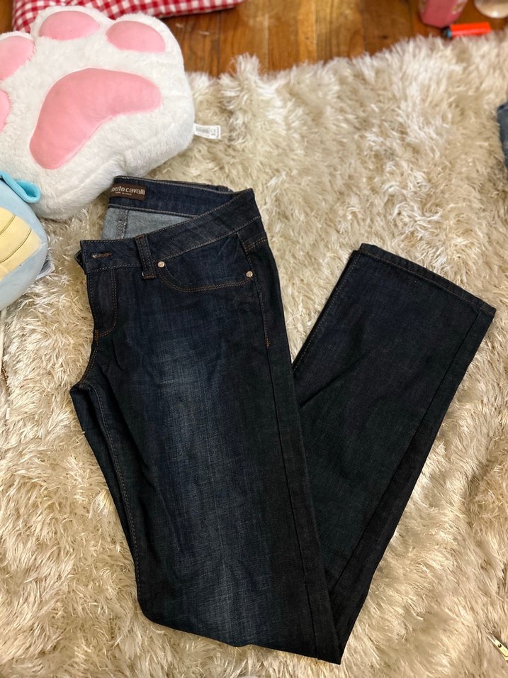 Roberto Cavalli Koyu Mavi Vintage / Y2K Jean - Beden 32 — görsel 4/6