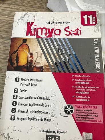 Çap 11.sınıf kimya seti sıfır ürün