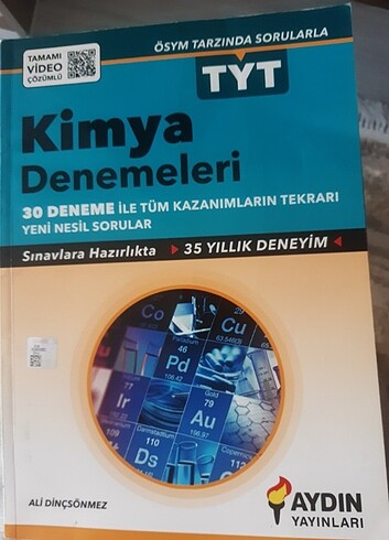 Aydın yayınları tyt kimya denemeleri