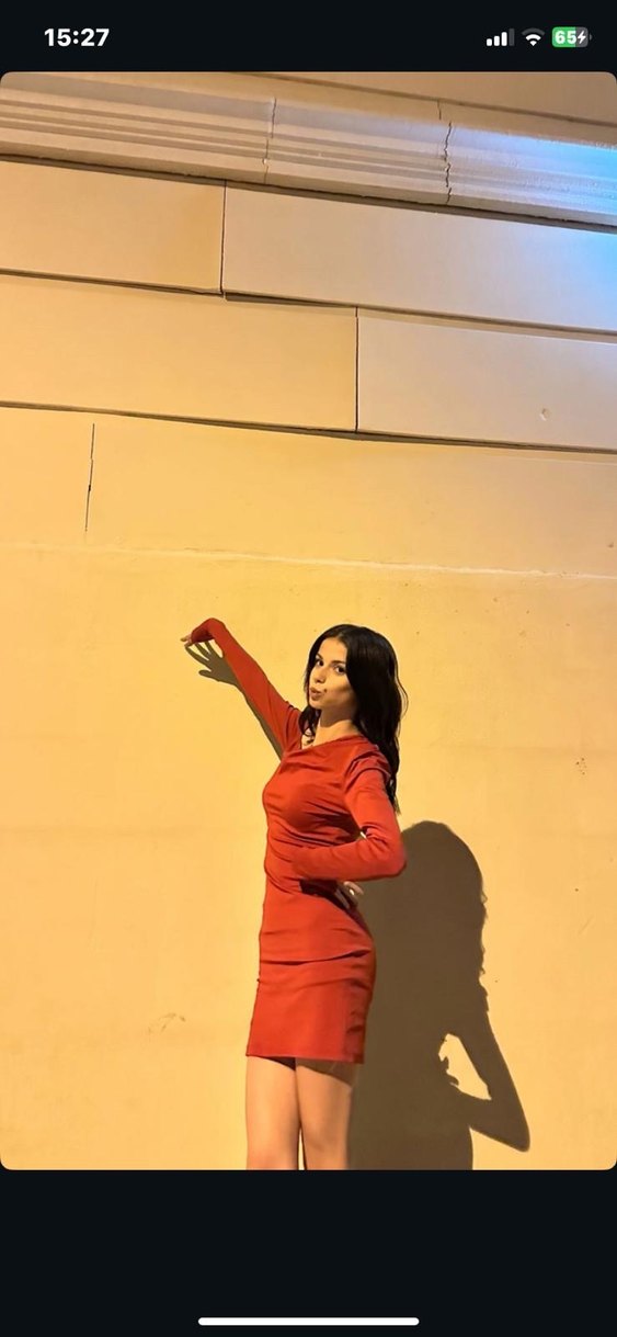 Kırmızı Drapeli Tek Omuz Mini Elbise - Görsel 3