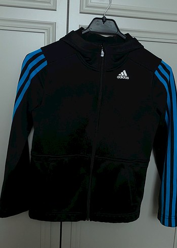 8 Yaş Beden mavi Renk Adidas Koyu Mavi Fermuarlı Sweatshirt